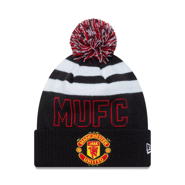 New Era Manchester United FC Side Stripe Cuff Knit Beanie kötött sapka