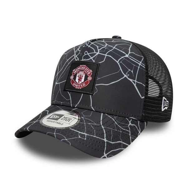 New Era Manchester United FC All Over Print Black 9FORTY E-Frame Trucker sapka