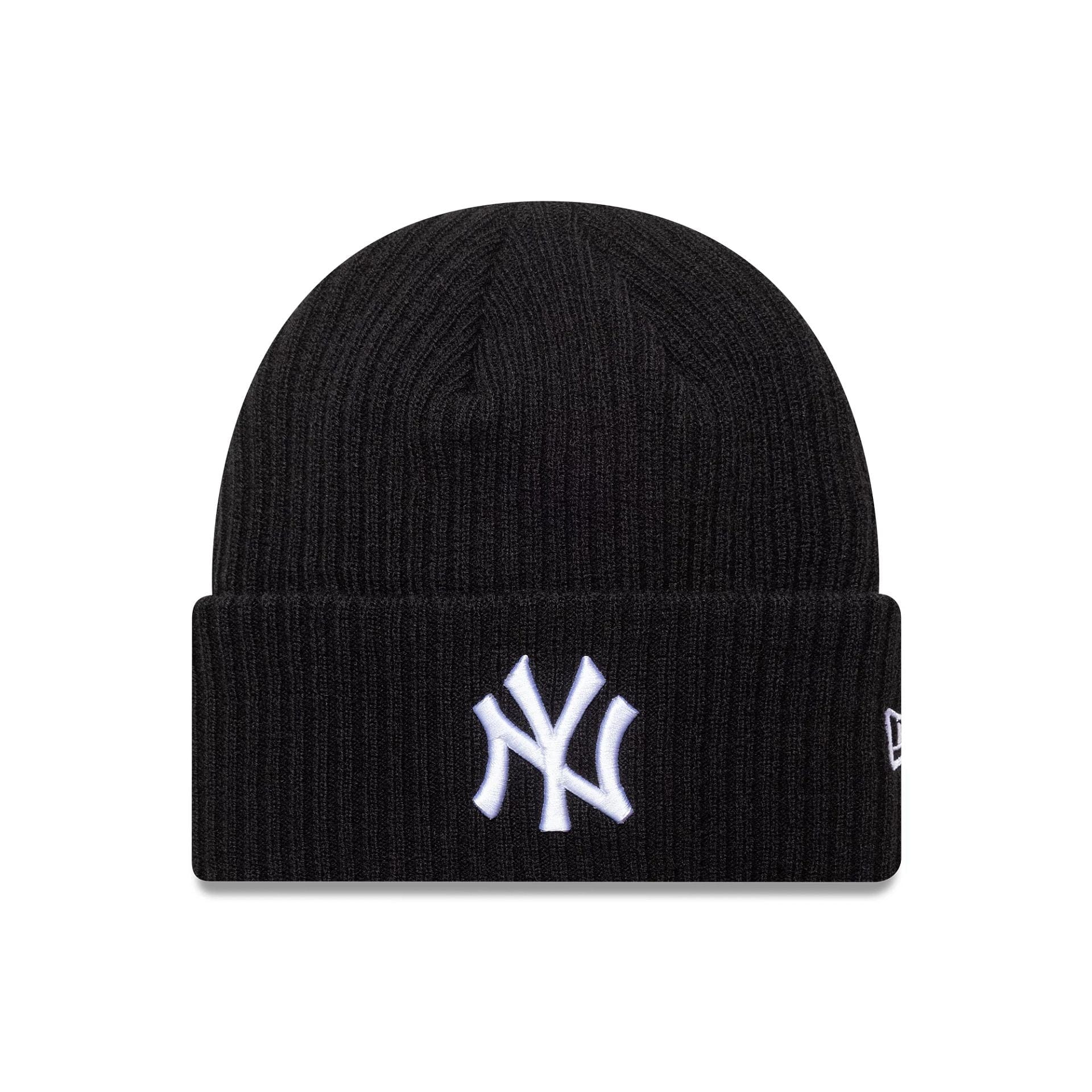 New York Yankees MLB Black Wide Cuff Knit Beanie Hat - kötött sapka