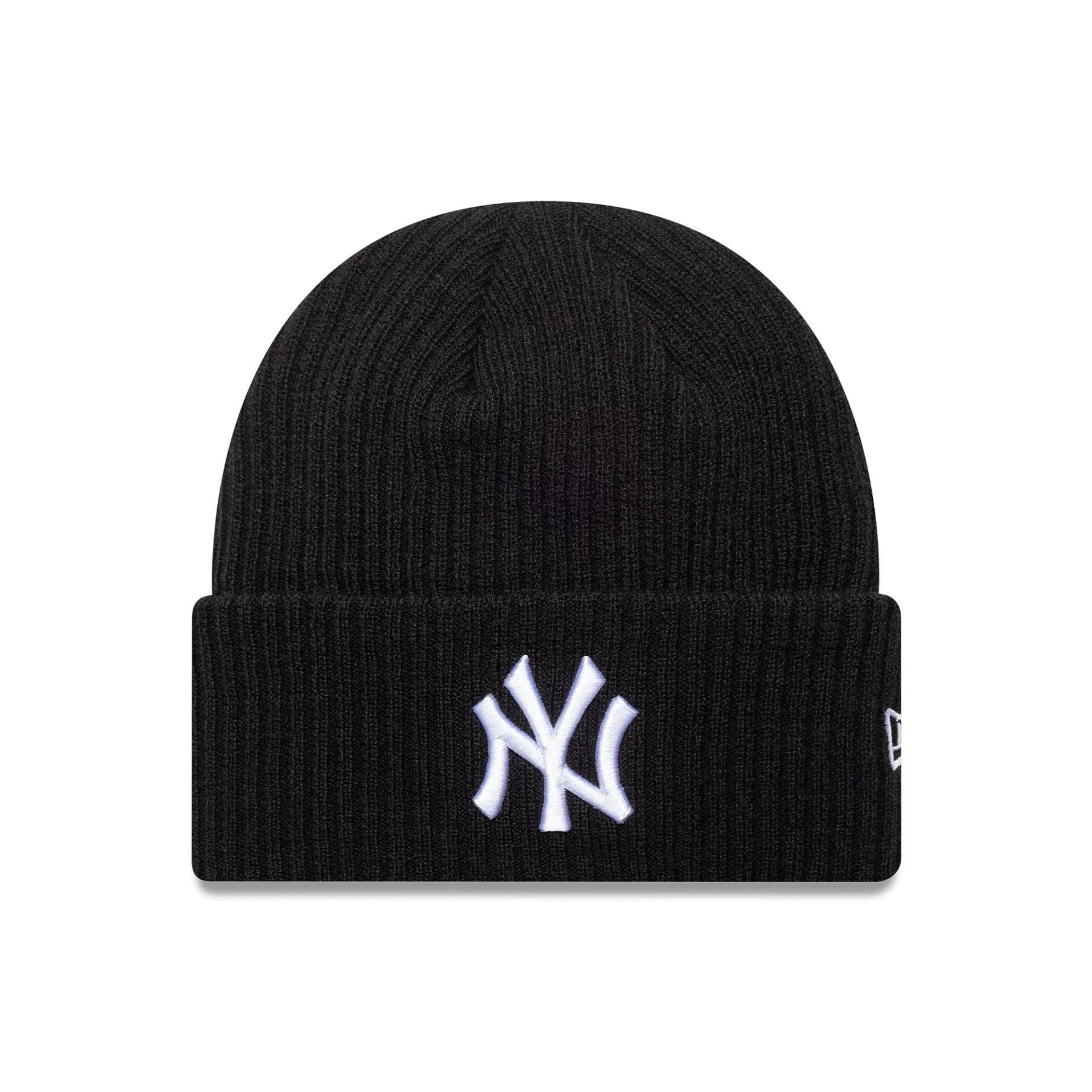 New York Yankees MLB Black Wide Cuff Knit Beanie Hat - kötött sapka
