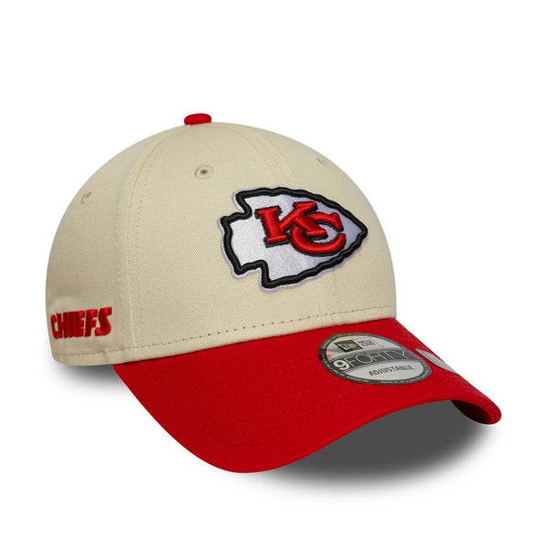 New Era Kansas City Chiefs NFL Wordmark Cream 9FORTY baseball sapka