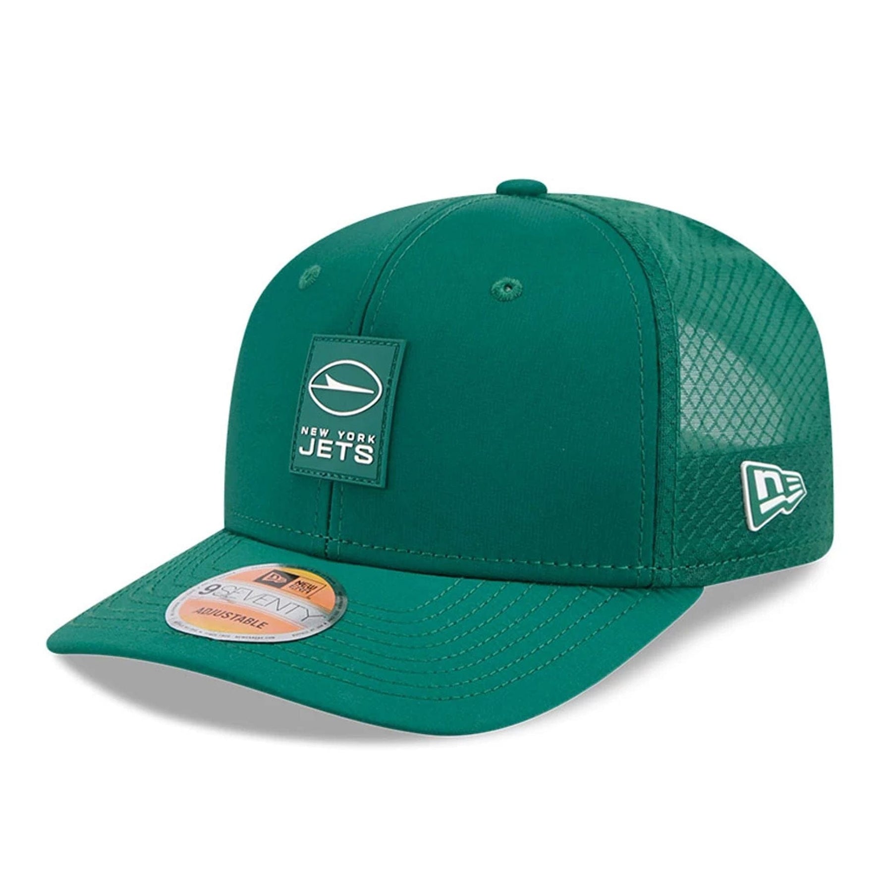 New York Jets NFL Sideline 2025 Green 9SEVENTY Trucker Stretch Snap Adjustable Cap - baseball sapka