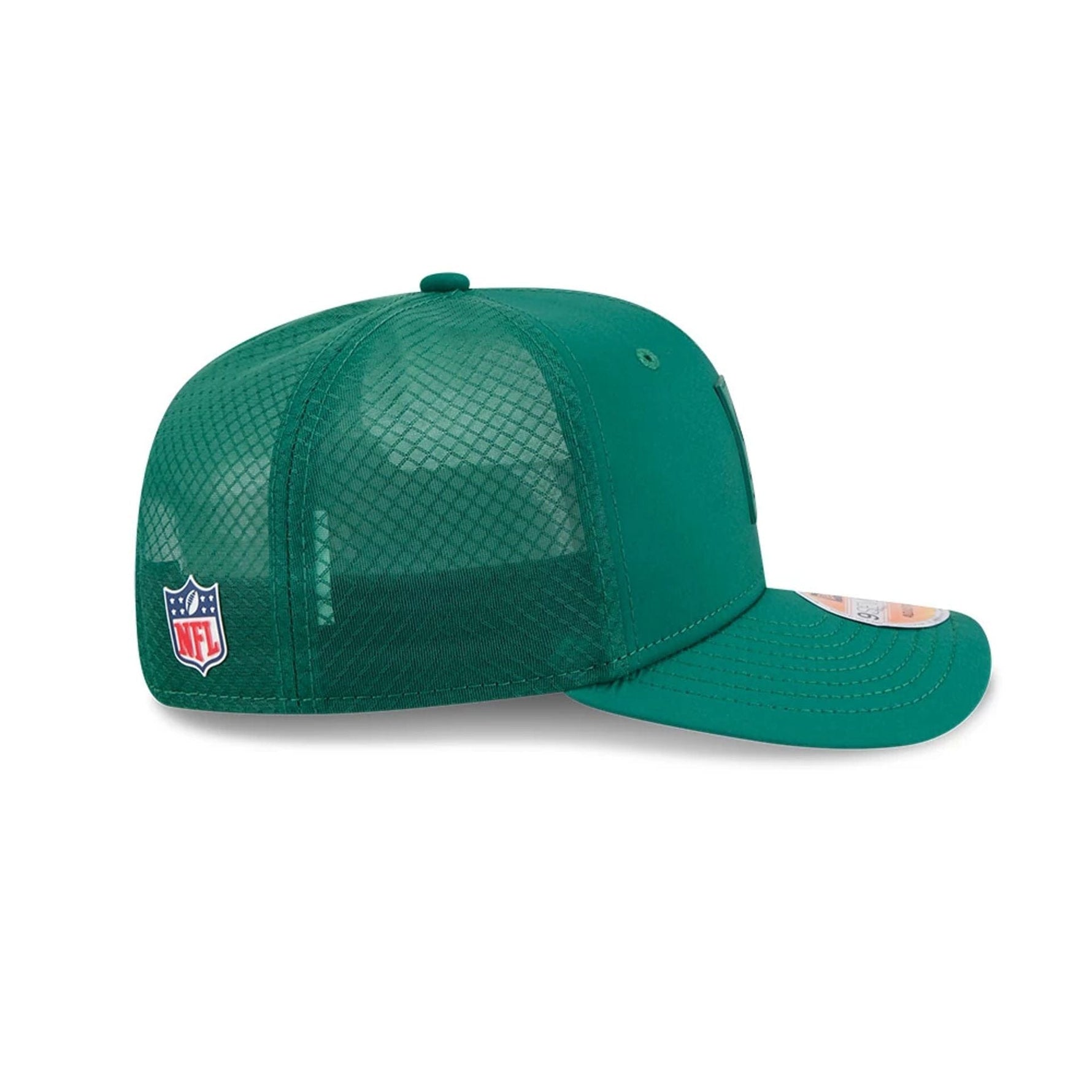 New York Jets NFL Sideline 2025 Green 9SEVENTY Trucker Stretch Snap Adjustable Cap - baseball sapka