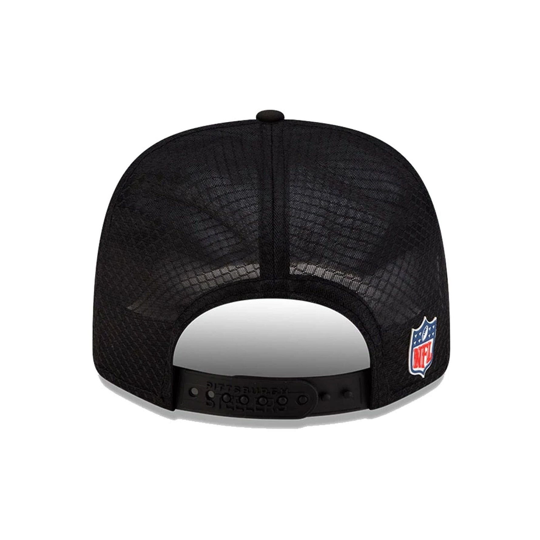 Pittsburgh Steelers NFL Sideline 2025 Black 9SEVENTY Trucker Stretch Snap Adjustable Cap - baseball sapka