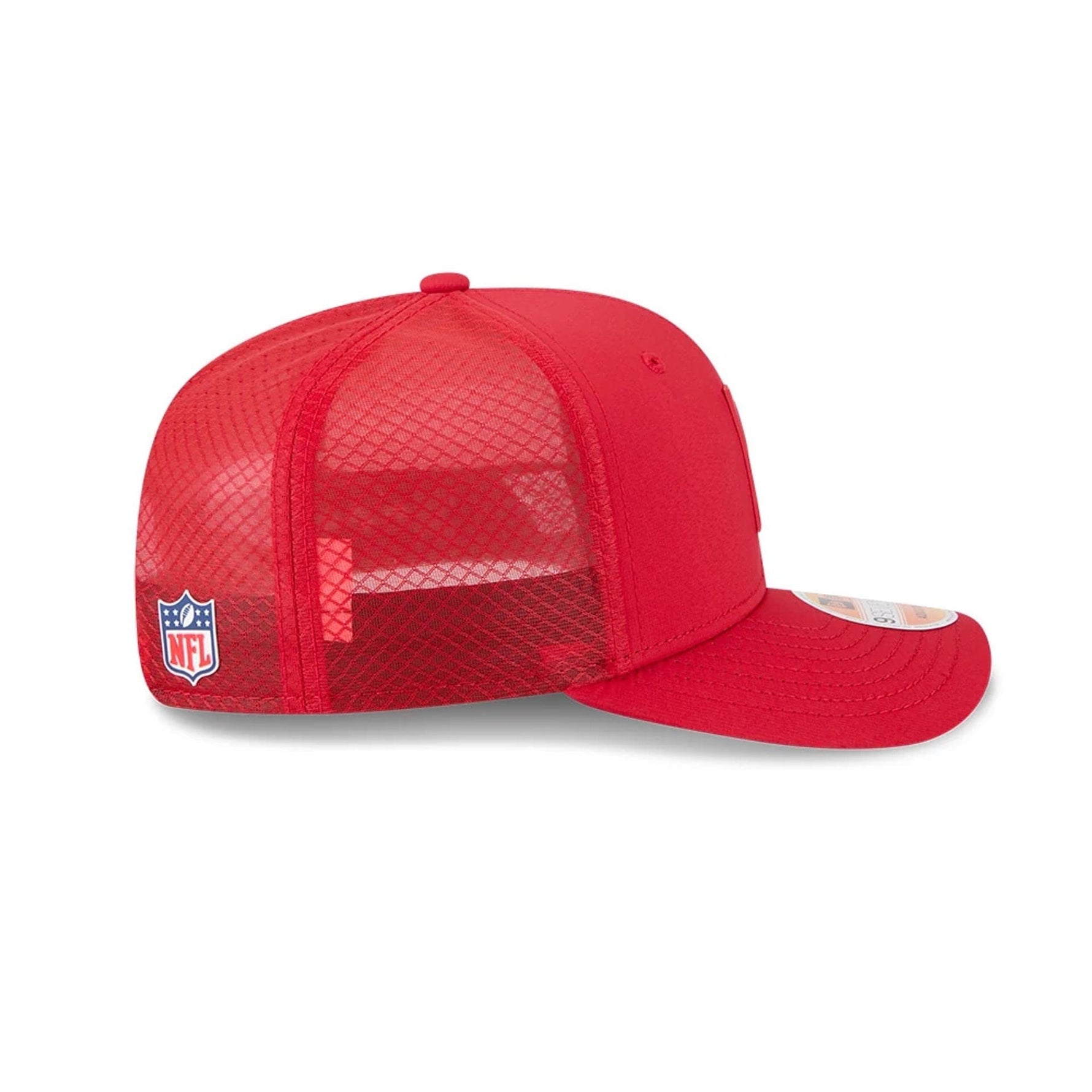 San Francisco 49ers NFL Sideline 2025 Red 9SEVENTY Trucker Stretch Snap Adjustable Cap - baseball sapka