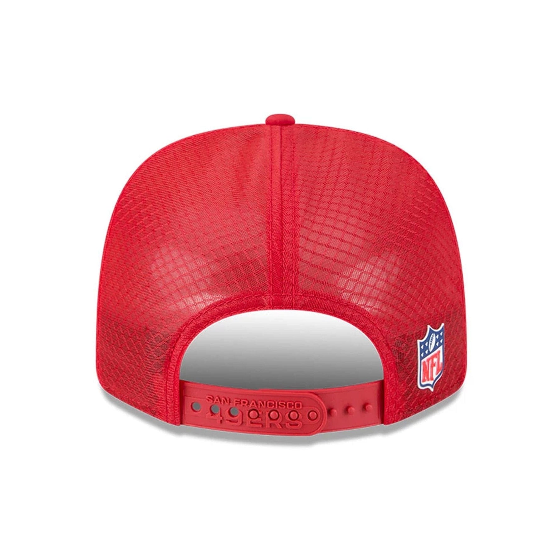 San Francisco 49ers NFL Sideline 2025 Red 9SEVENTY Trucker Stretch Snap Adjustable Cap - baseball sapka