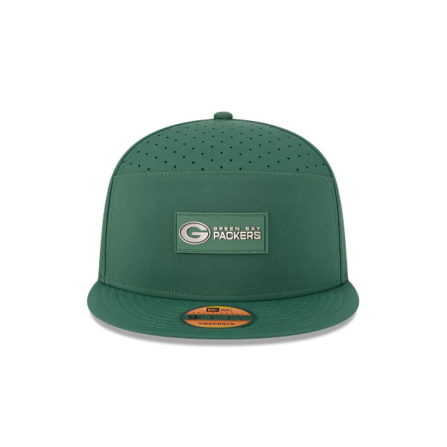 New Era Men's Green Green Bay Packers 2025 Sideline Split Panel 9FIFTY Snapback - baseball sapka