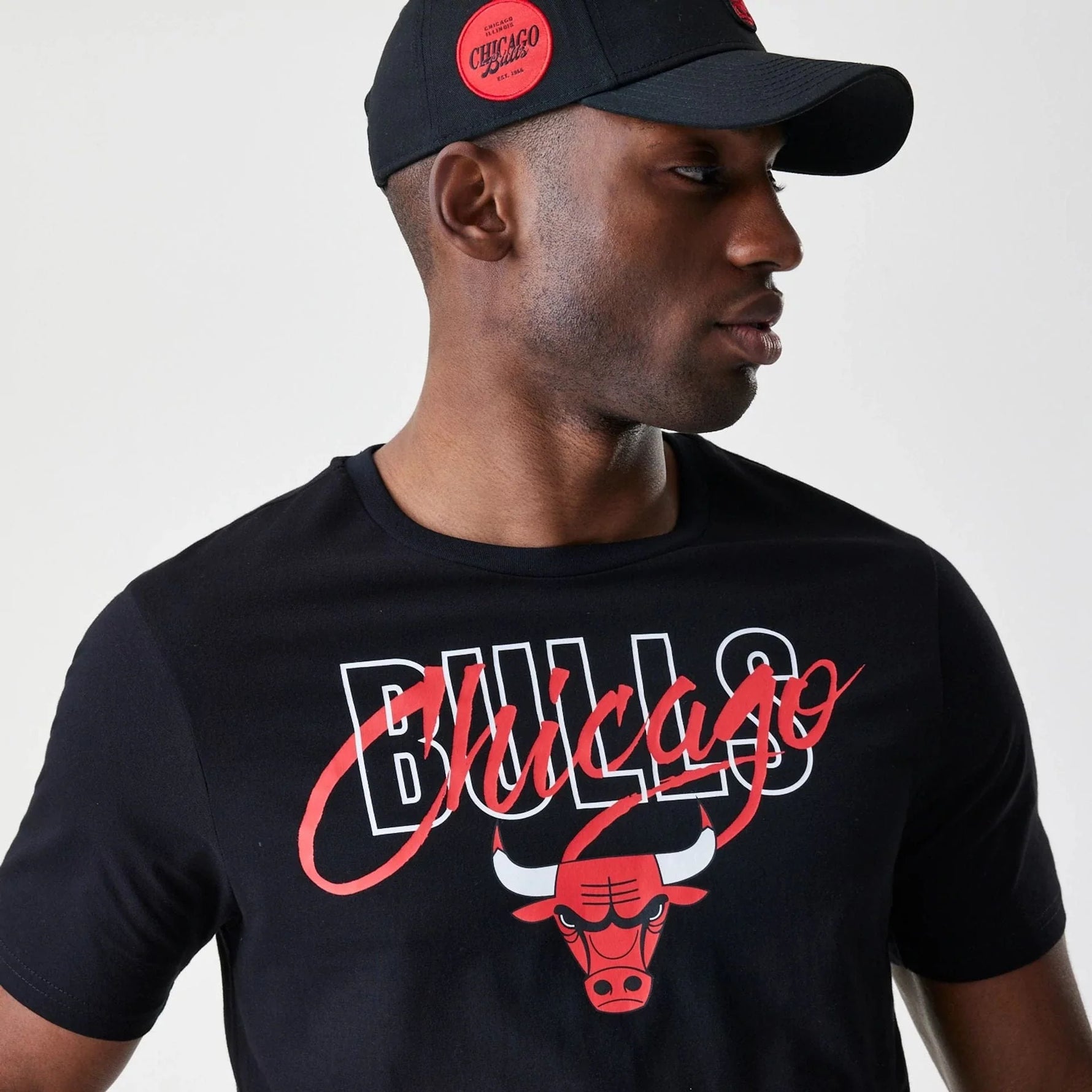 New Era Chicago Bulls NBA Script Black póló
