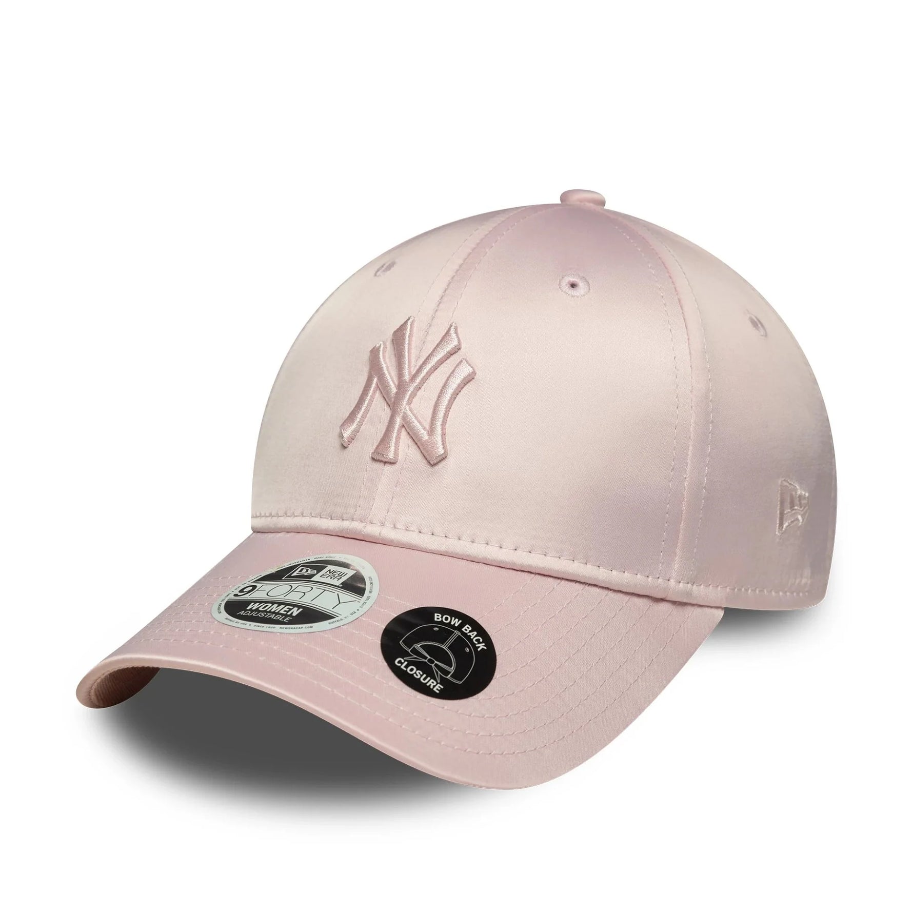 New Era New York Yankees Womens Satin Bow Back Pastel Pink 9FORTY baseball sapka