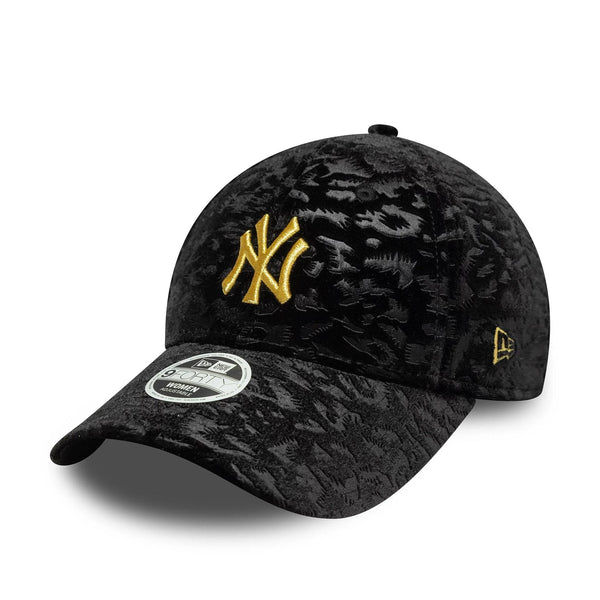 New Era New York Yankees Womens MLB Leo Velour Black 9FORTY baseball sapka, női