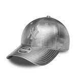 New Era New York Yankees Womens MLB Metallic Silver 9FORTY baseball sapka