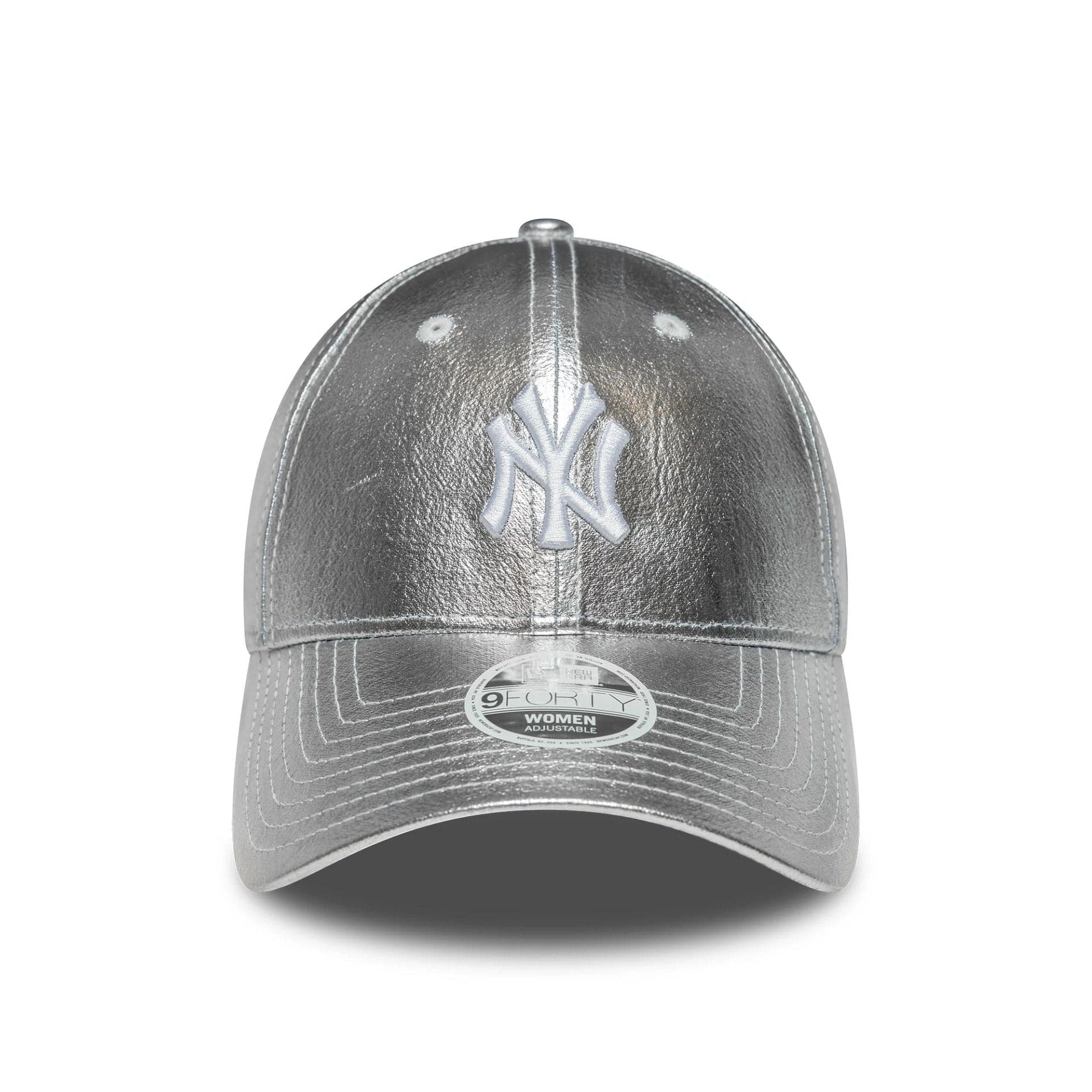 New Era New York Yankees Womens MLB Metallic Silver 9FORTY baseball sapka