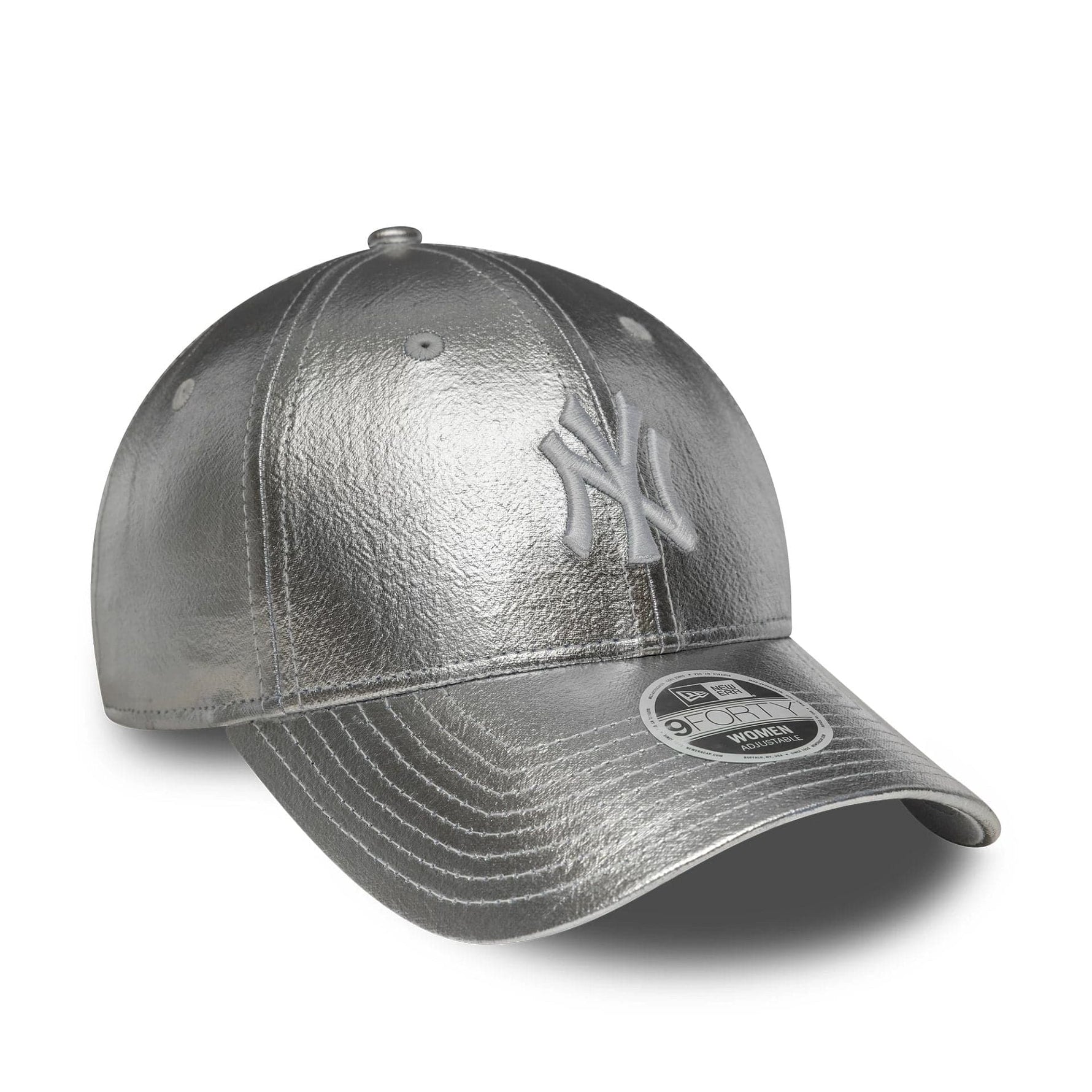 New Era New York Yankees Womens MLB Metallic Silver 9FORTY baseball sapka