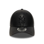 New Era New York Yankees MLB PU Black 9FORTY M-Crown műbőr baseball sapka, női