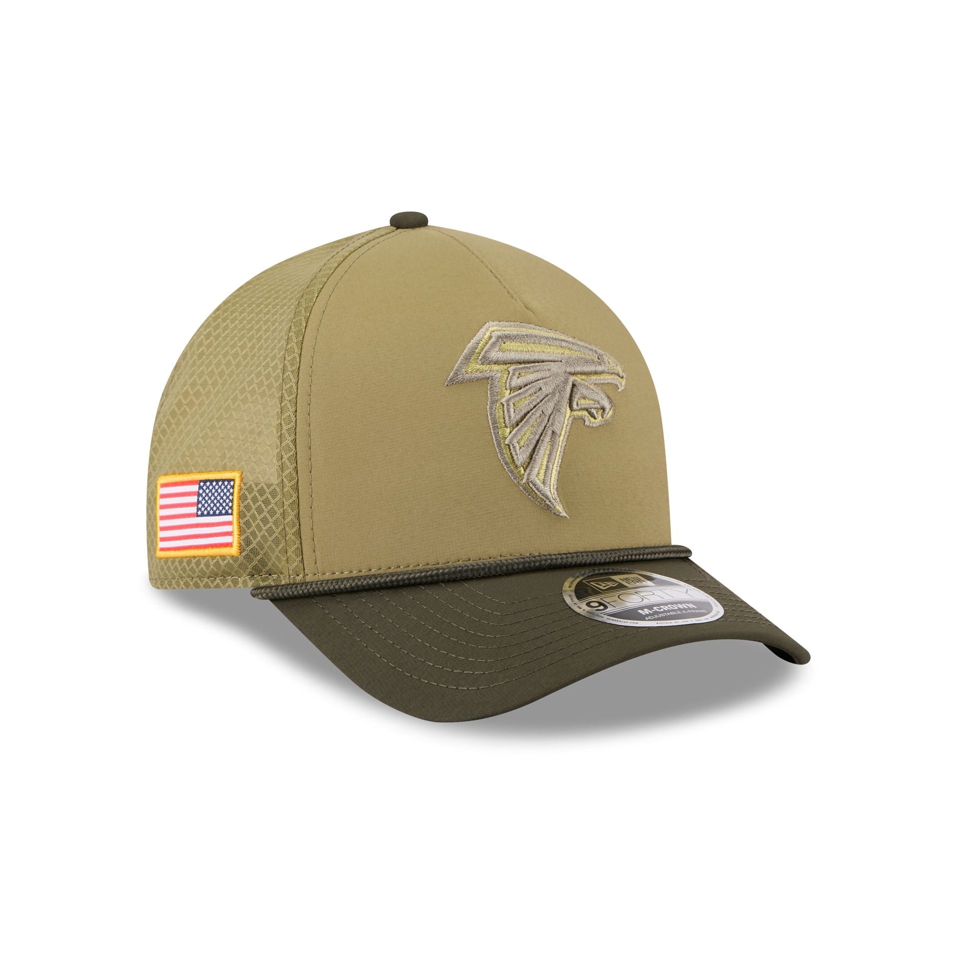 Atlanta Falcons 2025 Salute to Service 9FORTY M-Crown A-Frame Trucker Hat - baseball sapka