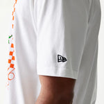 New Era Burger Food Graphic White Oversized Póló