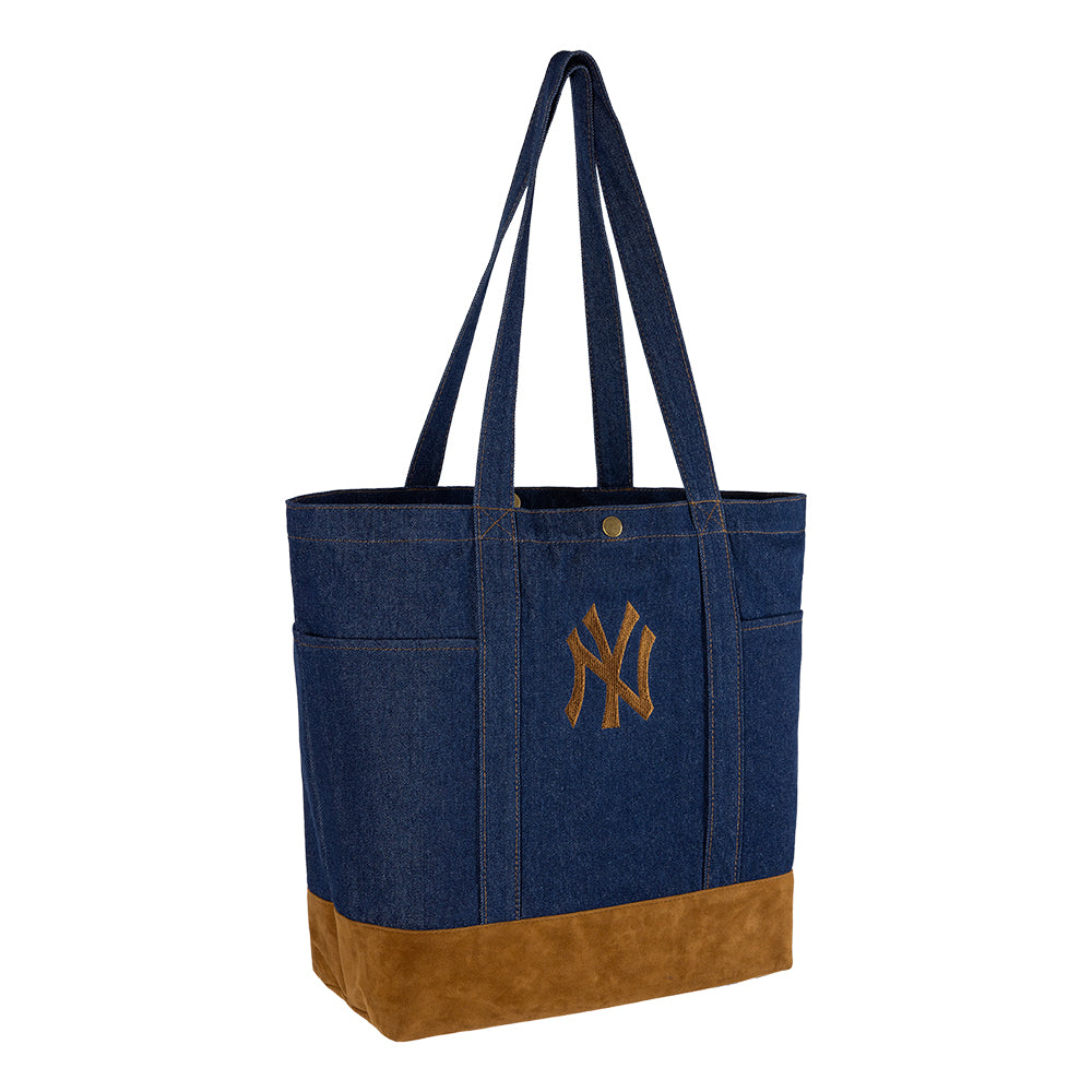 New Era New York Yankees MLB Suede Denim Navy Tote Bag