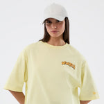 New Era Fun Beach Party Graphic Pastel Yellow Oversized póló
