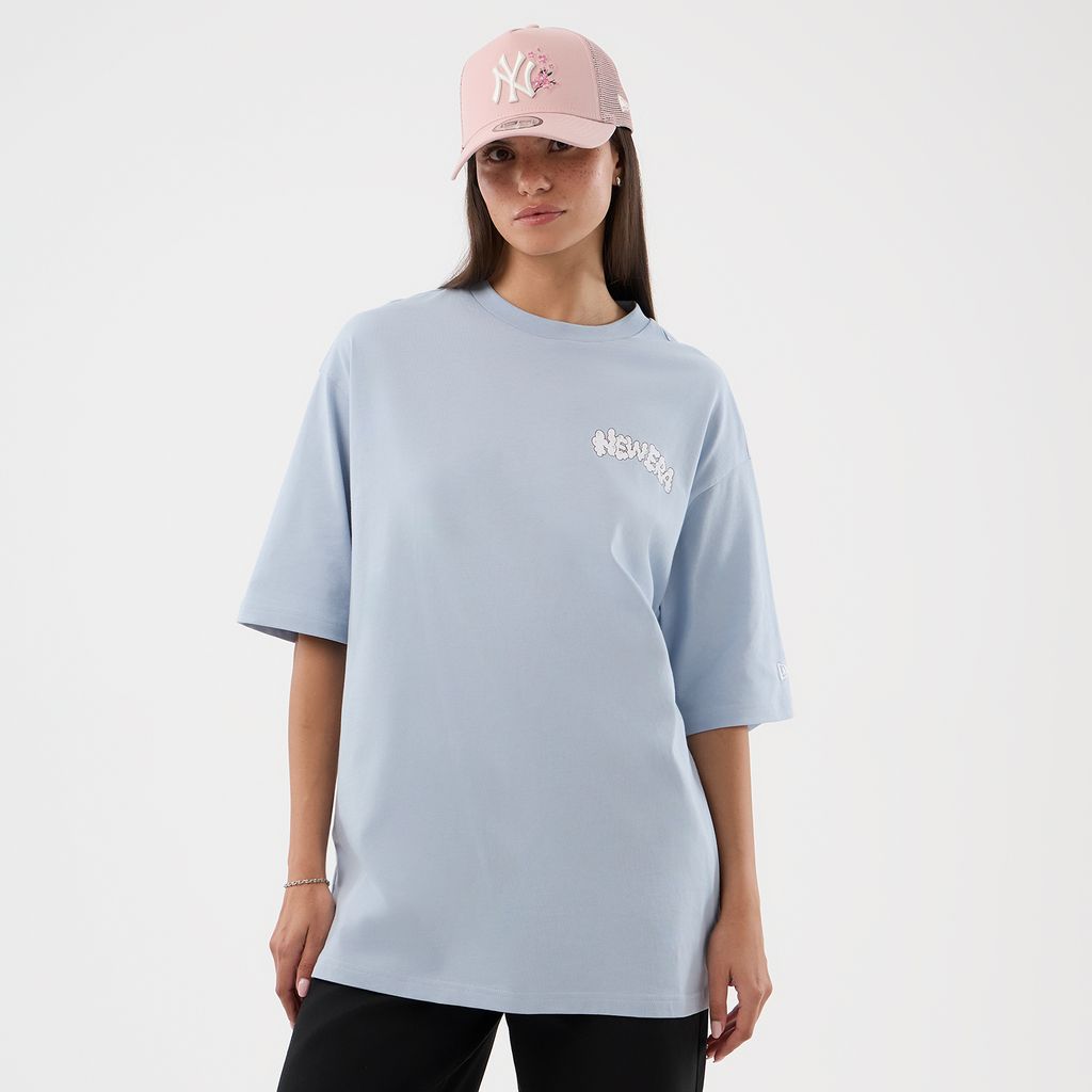 New Era Fun Block Party Graphic Pastel Blue Oversized póló