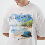 New Era Beach Graphic White Oversized póló