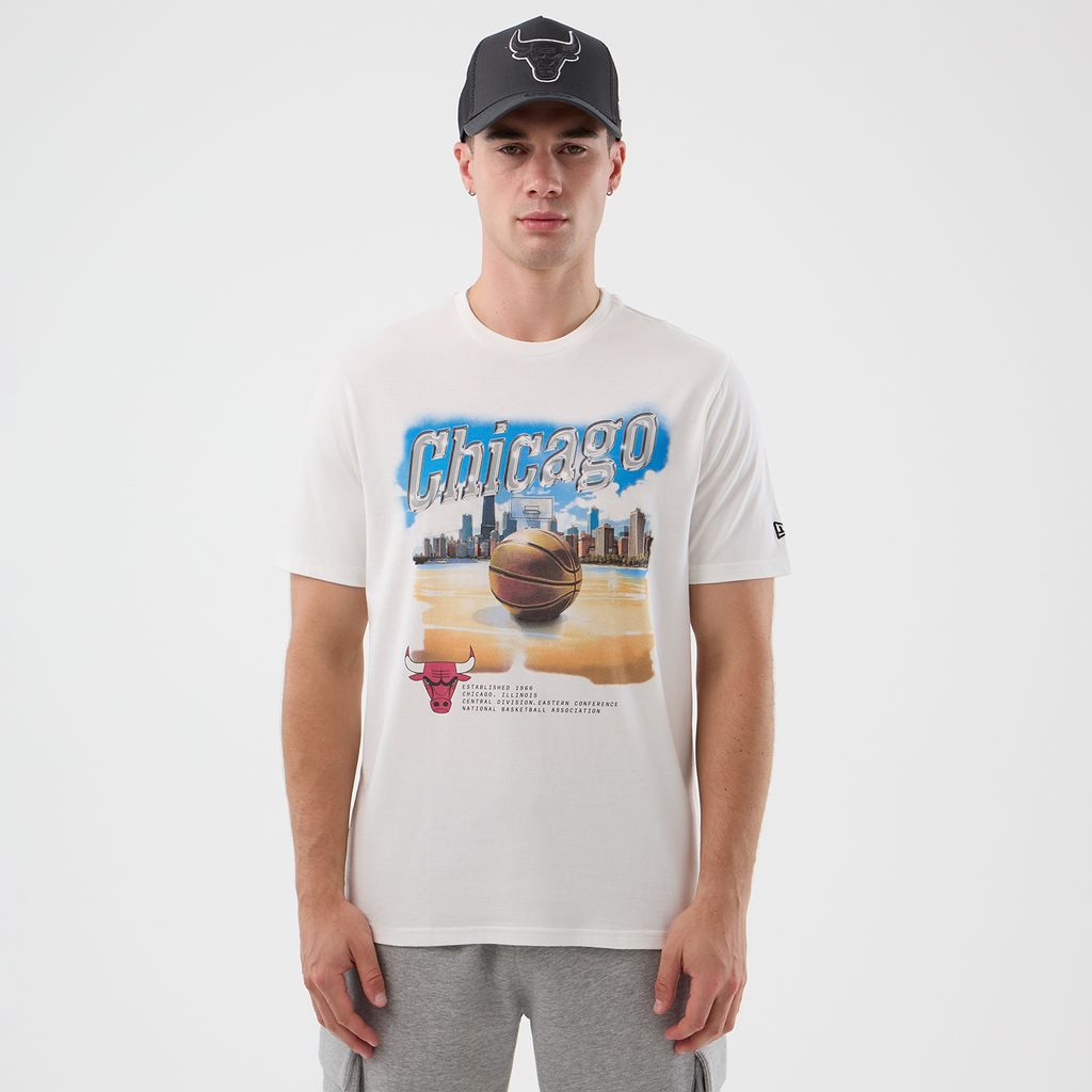 New Era Chicago Bulls NBA Beach Graphic White póló