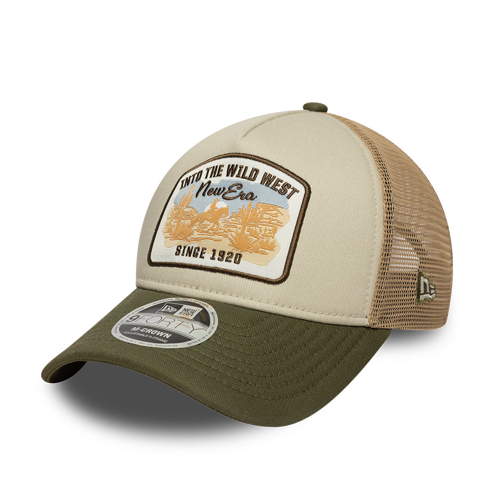 New Era Dark Green 9FORTY M-Crown A-Frame Trucker sapka