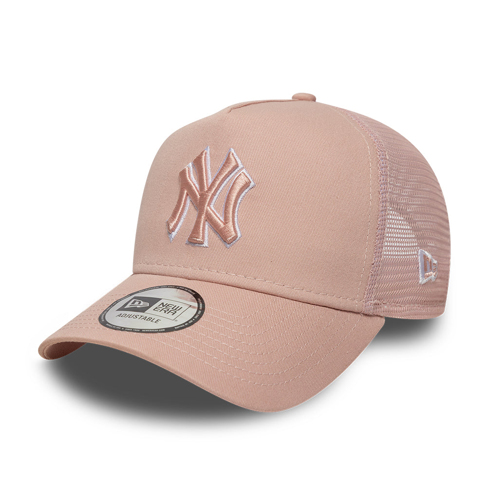 New York Yankees MLB Outline Pastel Pink 9FORTY E-Frame Trucker sapka