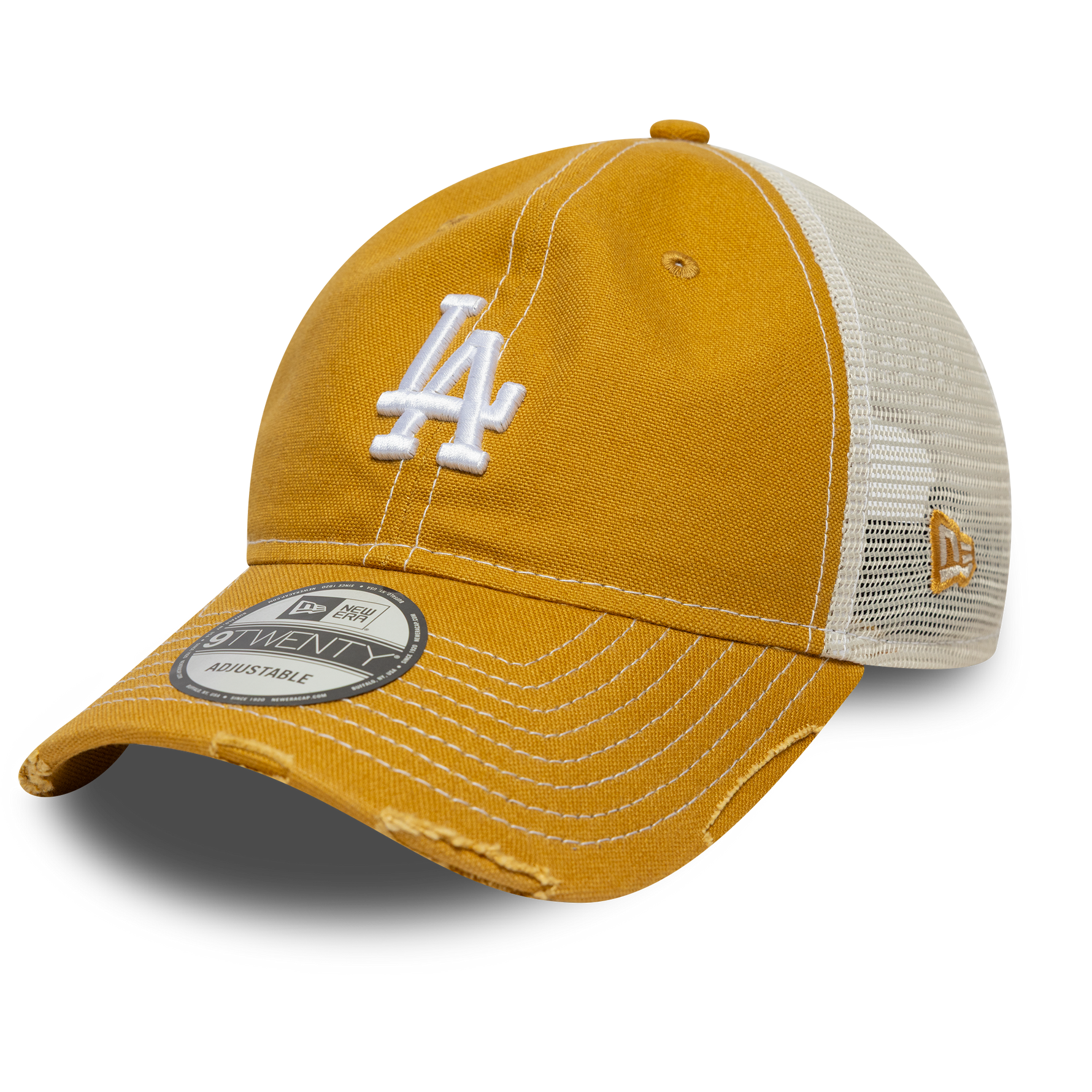 New Era LA Dodgers MLB Cotton Canvas Beige 9TWENTY Trucker sapka