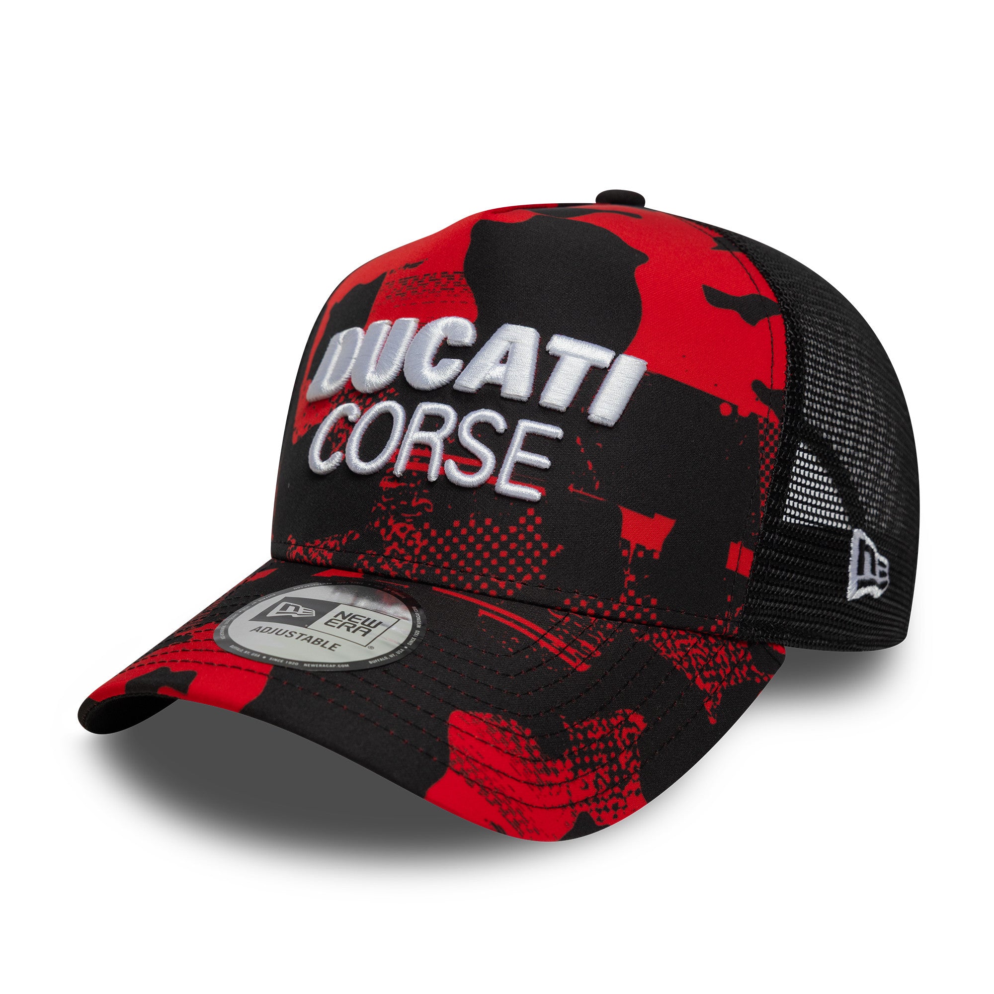 New Era Ducati Motor Camo Black 9FORTY E-Frame Trucker sapka