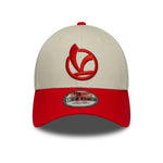 New Era Vespa Contrast Visor Cream Scarlet 9FORTY Baseball sapka