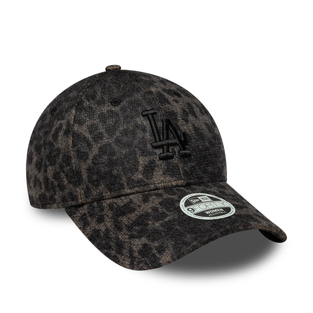 New Era LA Dodgers Womens MLB Cosy Leopard Black 9FORTY baseball sapka, női