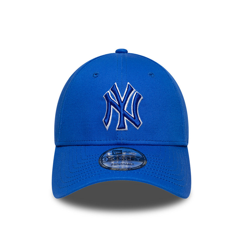 New Era New York Yankees MLB Team Outline Bright Blue baseball sapka