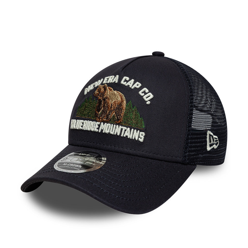 New Era Graphic Navy 9FORTY M-Crown A-Frame Trucker sapka