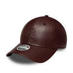 New Era Yankees Womens MLB Diamante PU Dark Red 9FORTY M-Crown műbőr baseball sapka, női