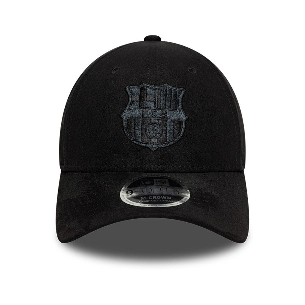 New Era FC Barcelona Faux Suede Black 9FORTY M-Crown baseball sapka