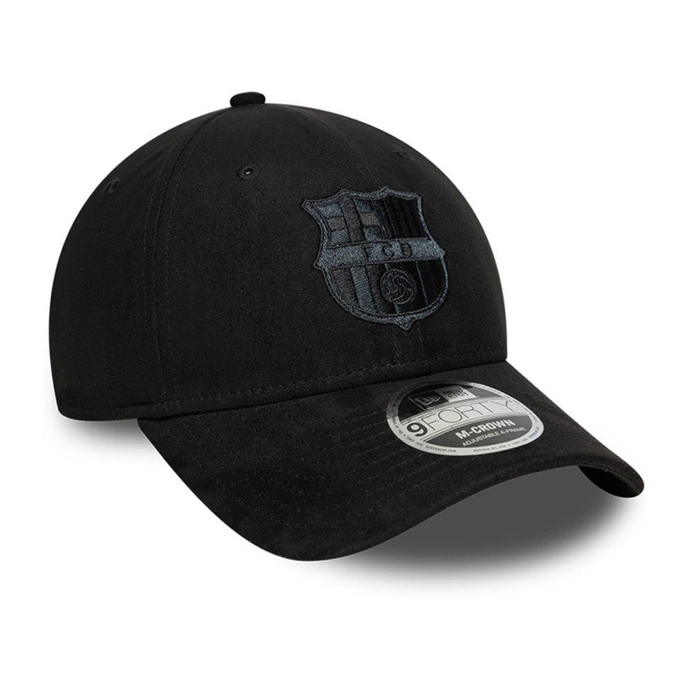 New Era FC Barcelona Faux Suede Black 9FORTY M-Crown baseball sapka
