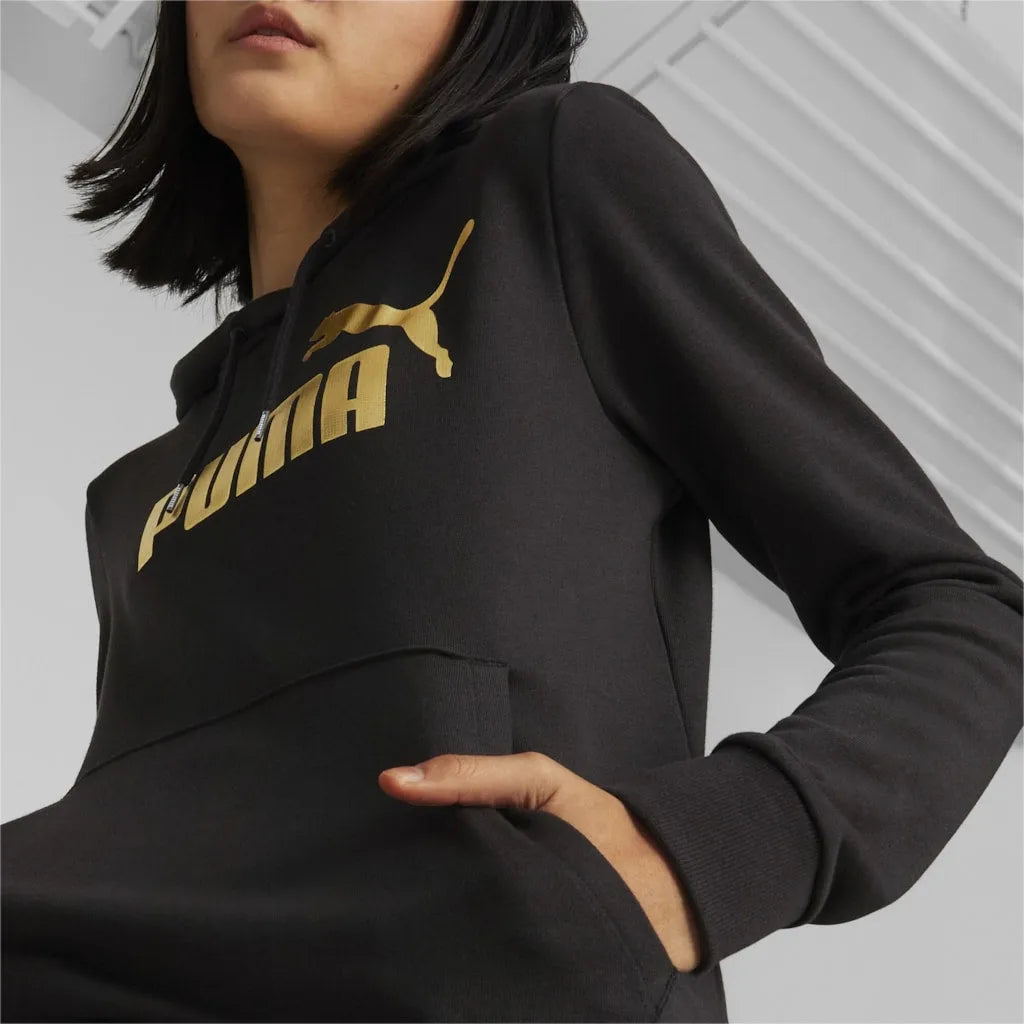 Puma ESS+ Metallic Logo Hoodie pulóver kapucnis pulóver - Sportmania.hu