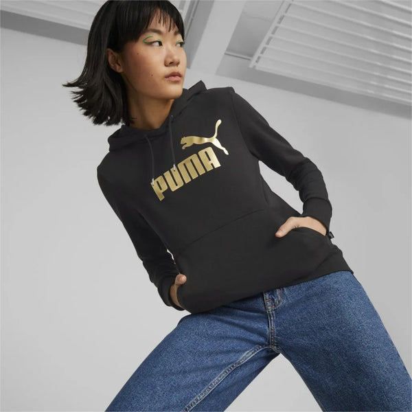 Puma ESS+ Metallic Logo Hoodie pulóver kapucnis pulóver - Sportmania.hu