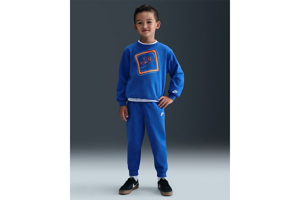Nike_ Nkb B Nsw Gwm Lt Wt Flc Crew S(Haddad) Melegítő kék