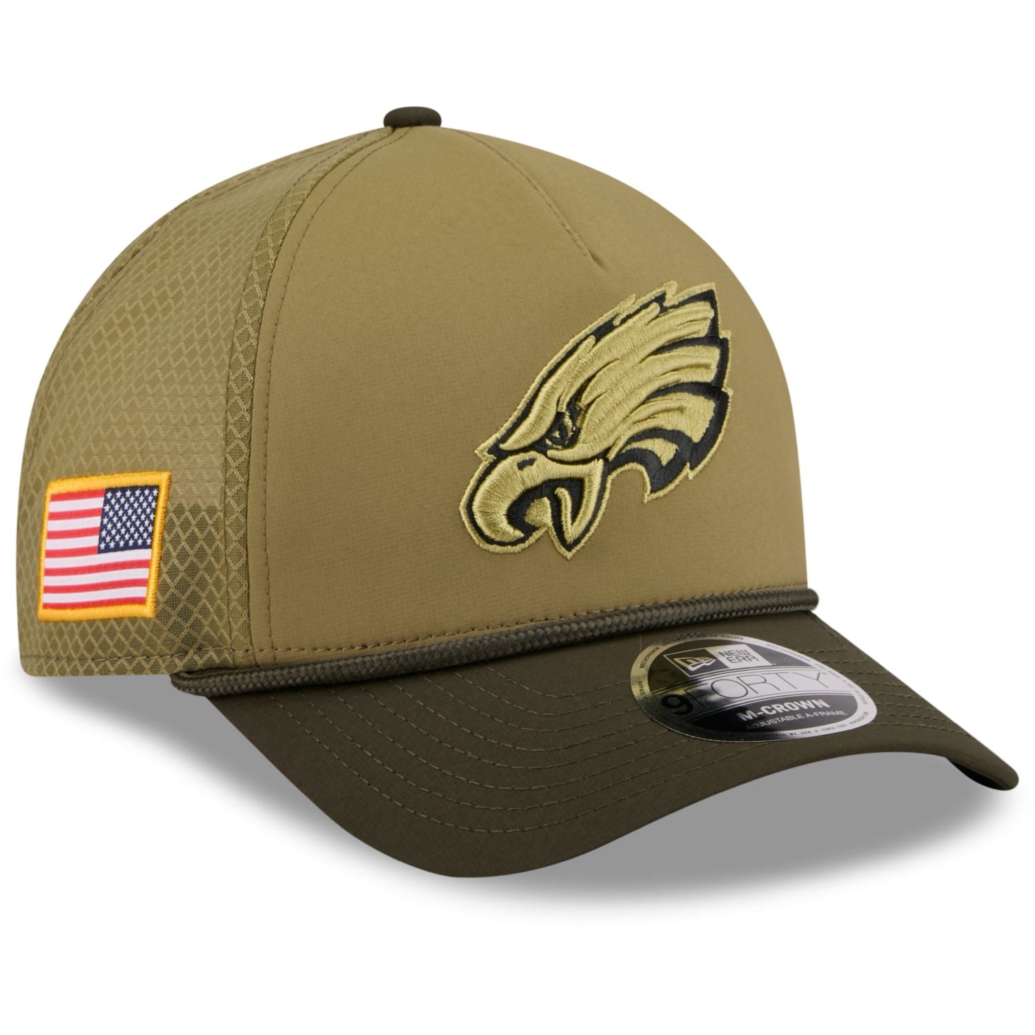 Philadelphia Eagles 2025 Salute to Service 9FORTY M-Crown A-Frame Trucker - baseball sapka