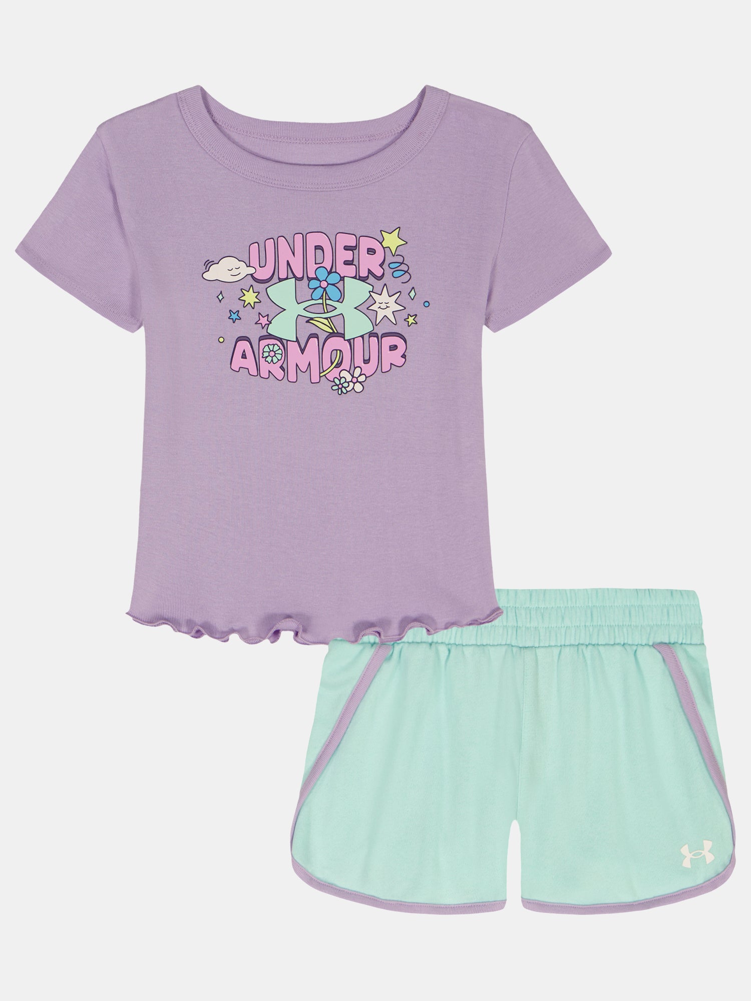 Lány szett Under Armour UA BABY TEE KNIT SHORT SET