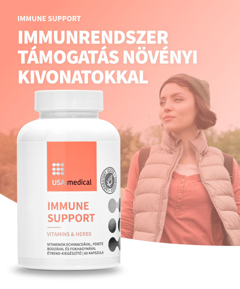 UsaMedical Immunerősítés gyógynövény kivonatokkal és vitaminokkal 60 db – RÖVID LEJÁRATÚ termék