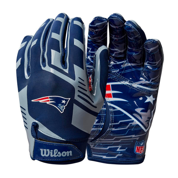 Wilson Stretch Fit New England Patriots Catching Gloves, kids size