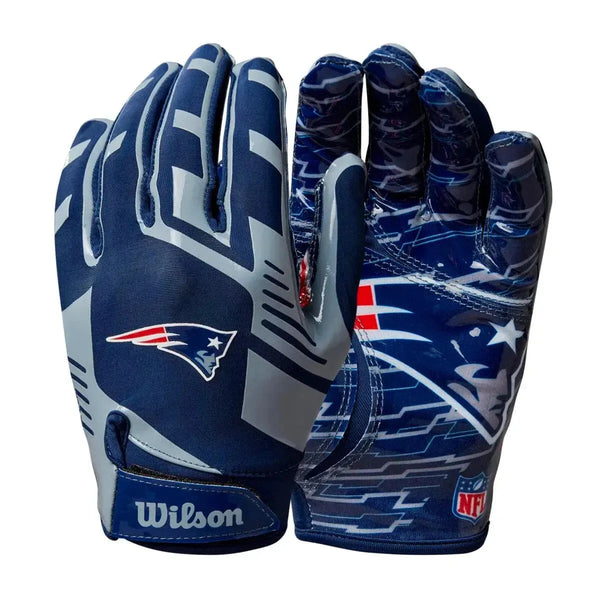 Wilson Stretch Fit New England Patriots Catching Gloves, kids size