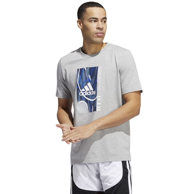 Adidas Badge of Sport Courts Tee M HK6726 Póló Ruházat Póló - Sportmania.hu