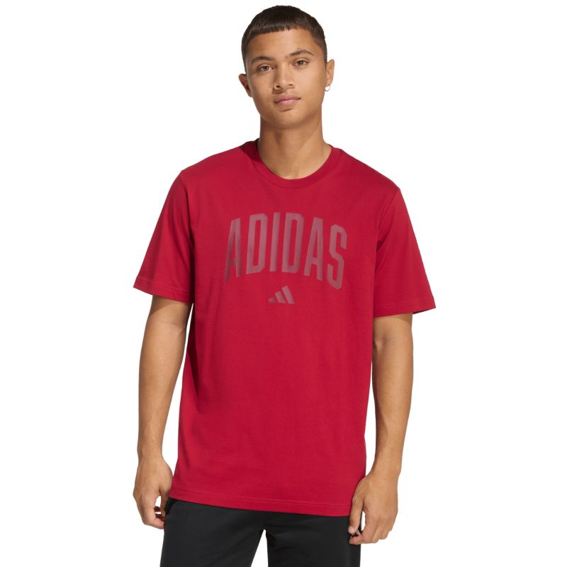 Adidas Collegiate Lineage Men's T-Shirt Red piros férfi póló
