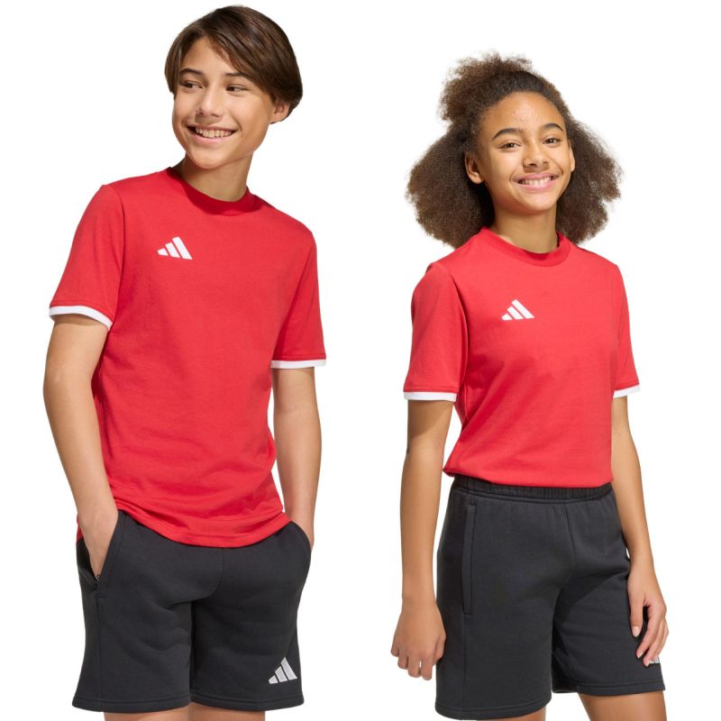 adidas Entrada 26 Tee red gyerek póló JZ6674