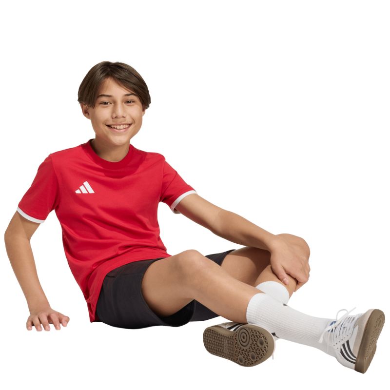 adidas Entrada 26 Tee red gyerek póló JZ6674