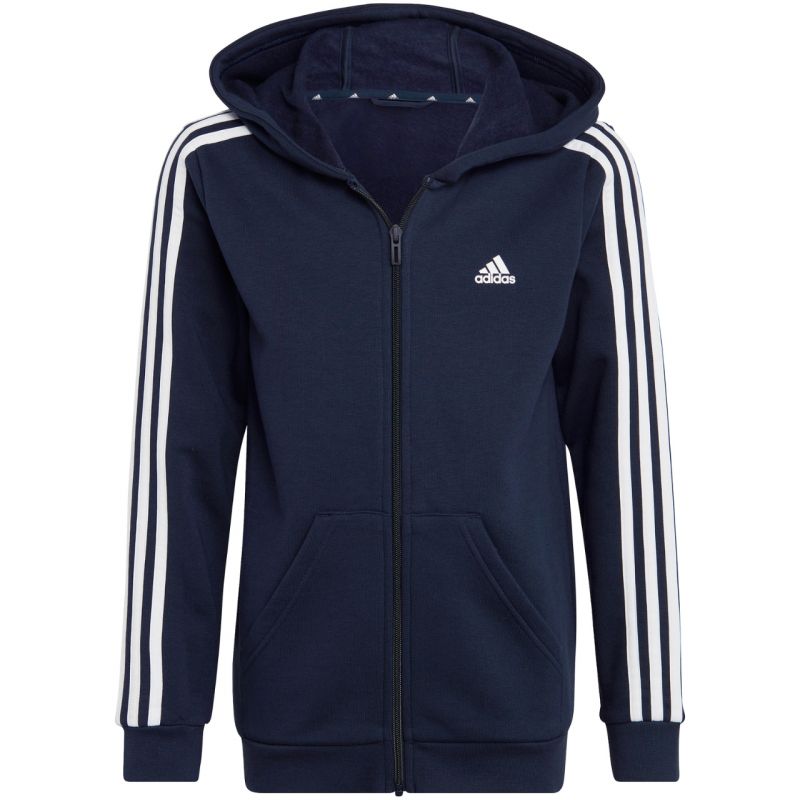 adidas Essentials 3-Stripes Fleece Full-Zip Hoodie Jr IC0600 Kapucnis pulóver - Sportmania.hu