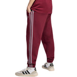 Adidas Essentials 3-Stripes Fleece Tapered Cuffed férfi nadrág, bordó